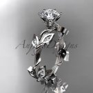 14kt white gold diamond leaf,vine wedding ring,engagement ring ADLR20