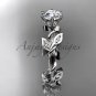 Platinum diamond leaf,vine wedding ring,engagement ring ADLR20