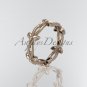 14k rose gold leaf and vine wedding ring, engagement ring ADLR19C