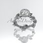 14kt white gold diamond leaf,vine wedding ring,engagement ring ADLR20A
