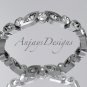 Platinum diamond leaf and vine wedding ring, engagement ring ADLR13