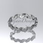 Platinum diamond leaf and vine wedding ring,engagement ring, ADLR12
