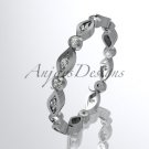 14k white gold diamond leaf,vine wedding ring,engagement ring ADLR11