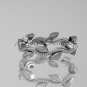 14k white gold leaf and vine wedding ring,engagement ring ADLR4G