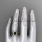 14kt rose gold engagement set with Black Diamond stone ADLR337