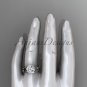 14kt white gold diamond engagement set, moissanite ADLR337