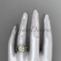 14kt yellow gold diamond engagement set, moissanite, ADLR337