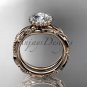 14kt rose gold diamond engagement set, moissanite ADLR337