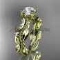 14k yellow gold diamond leaf,vine wedding band,engagement ring ADLR342