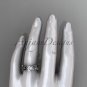 Platinum diamond leaf,vine wedding band,engagement ring ADLR342