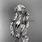Platinum gold diamond wedding band,engagement ring Moissanite ADLR342