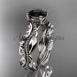 Platinum diamond wedding,engagement ring Black Diamond ADLR342