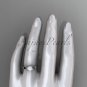 Platinum diamond leaf and vine, floral pearl wedding ring, engagement ring AP35