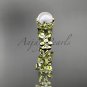 14kt yellow gold diamond pearl unique engagement ring AP209