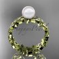 14kt yellow gold diamond pearl engagement ring AP339