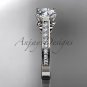 14kt white gold engagement ring with a "Forever One " Moissanite center stone ADER134