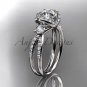 14kt white gold diamond unique engagement ring, wedding ring ADER146