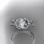 14kt white gold diamond unique engagement ring, wedding ring ADER146