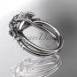 Platinum diamond engagement ring with a Forever One Moissanite center stone ADER155