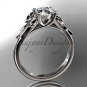 Platinum diamond unique engagement ring, wedding ring ADER154