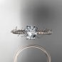 14kt rose gold diamond unique engagement ring, wedding ring ADER145