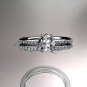 Platinum diamond unique engagement set with a "Forever Brilliant" Moissanite center stone ADER145