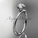 Platinum diamond engagement ring with a "Forever Brilliant" Moissanite center stone ADER145