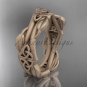 14kt rose gold celtic knot matte finish wedding band CT7354G