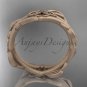 14kt rose gold celtic knot matte finish wedding band CT7354G