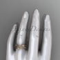 14kt rose gold celtic knot matte finish wedding band CT7354G