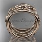 14kt rose gold leaf,vine, flower wedding ring,wedding band ADLR352G