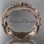 14kt rose gold celtic trinity knot engagement ring, wedding band CT750B