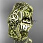14kt yellow gold celtic trinity knot engagement ring, wedding band CT750B