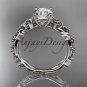 14kt white gold celtic trinity knot engagement ring, wedding ring CT759