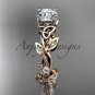 14kt rose gold celtic trinity knot engagement ring, wedding ring CT759