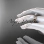 14kt rose gold celtic trinity knot engagement ring, wedding ring CT759