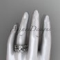 Platinum celtic trinity knot engagement set, wedding ring CT759S
