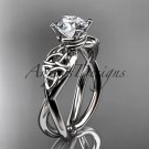 Platinum celtic trinity knot engagement ring, wedding ring CT770