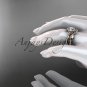 14kt rose gold celtic trinity knot engagement set, wedding ring CT789S