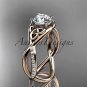 14kt rose gold celtic trinity knot engagement ring, wedding ring CT790