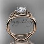 14kt rose gold celtic trinity knot engagement ring, wedding ring CT790