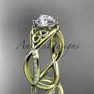 14kt yellow gold celtic trinity knot engagement ring, wedding ring CT790