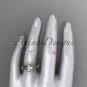 14kt yellow gold celtic trinity knot engagement ring, wedding ring CT790
