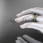 14kt yellow gold celtic trinity knot engagement set with a Black Diamond center stone CT790S