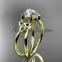 14kt yellow gold celtic trinity knot wedding ring, engagement ring CT7130