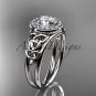 14kt white gold diamond celtic trinity knot wedding ring, engagement ring CT7131