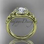 14kt yellow gold diamond celtic trinity knot wedding ring, engagement ring CT7131