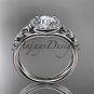 Platinum diamond celtic trinity knot wedding ring, engagement ring CT7131