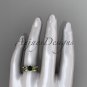 14kt yellow gold diamond celtic trinity knot engagement set with a Black Diamond center stoneCT7132S