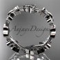 14kt white gold diamond celtic trinity knot wedding ring, engagement band CT7139B
